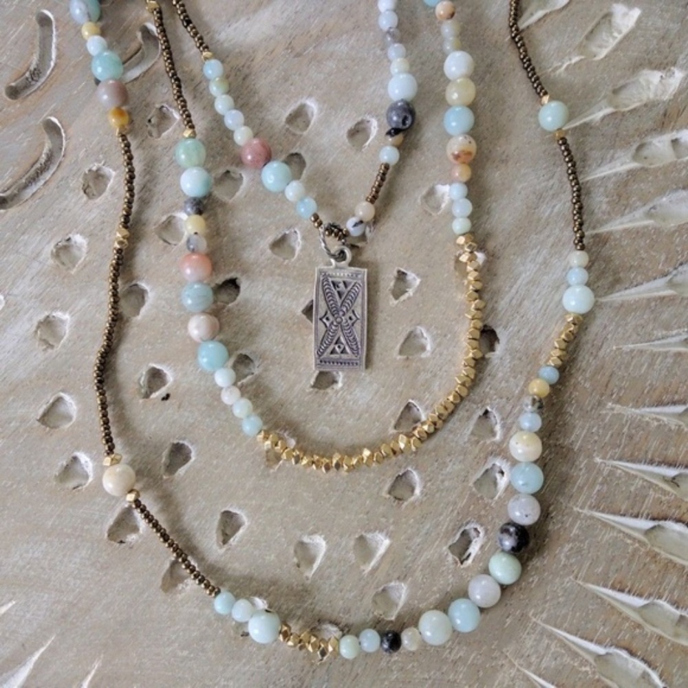 SUNDANCE Catalog Layered Bead Necklace